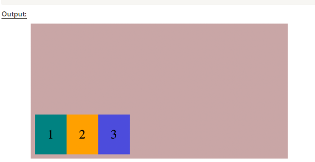 align-items:flex-end code and output