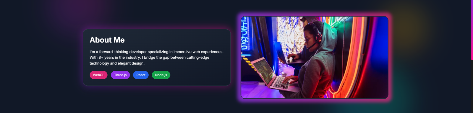 Modern Portfolio Expderience section Image